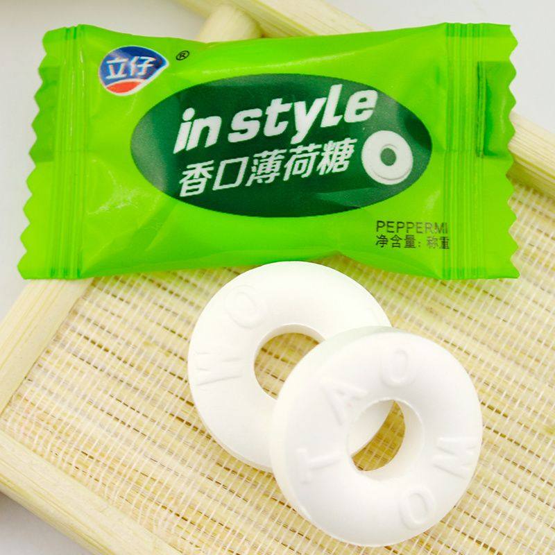 立仔金多宝香口圈圈薄荷糖500g包邮火锅店宾馆酒店商务招待糖果