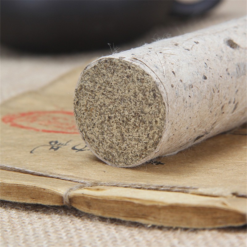 3厘米6支装古法制作蕲艾三年陈艾条家用石臼石磨桑皮纸艾条