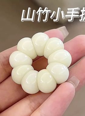 小红薯同款奶白山竹猪大肠菩提手串指尖文玩念珠女盘玩佛珠手指捻