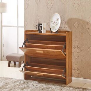 超薄鞋柜17cm家用门口经济型低鞋架玄关进门柜收纳多功能简易白色