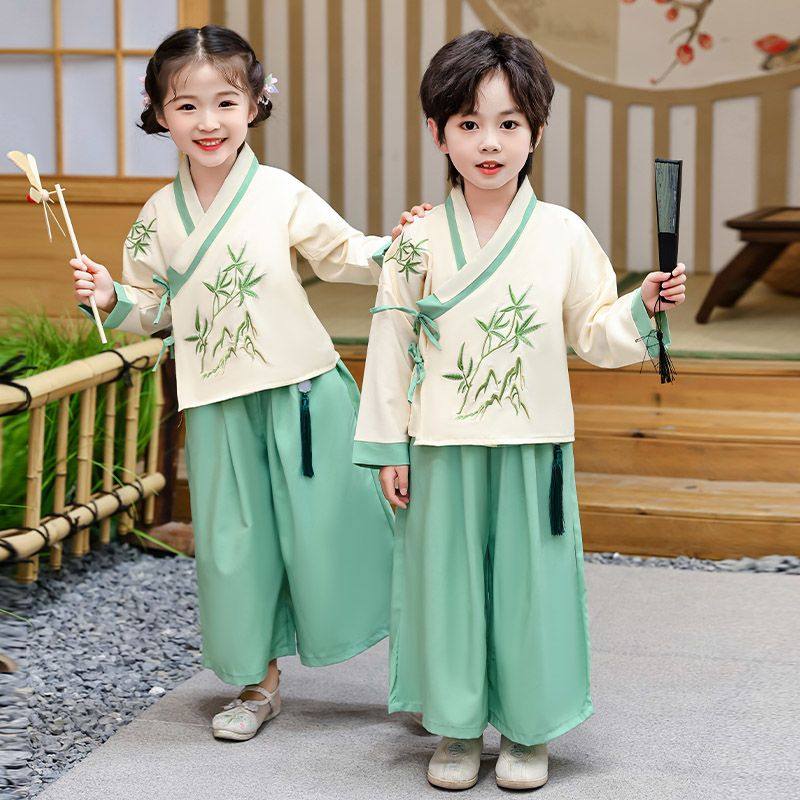 儿童汉服男童国学服古装中国风秋季唐装女古风幼儿国庆演出服套装,童装/婴儿装/亲子装,汉服,淘宝优惠券,粉丝福利购,淘宝优惠卷