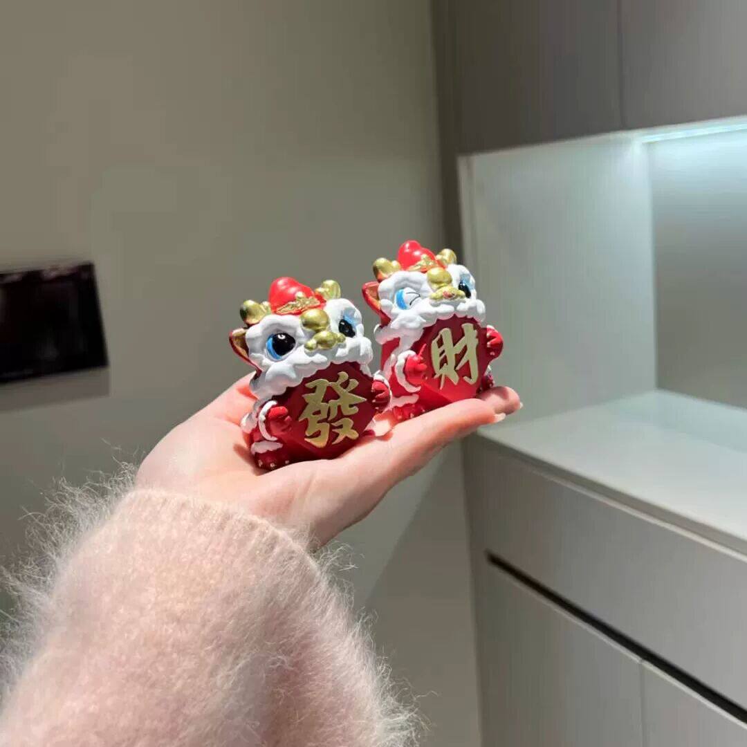 醒狮摆件创意办公室玄学招财装饰品2026马年新年过年桌面国潮手办