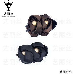 赫本王妃 [鹊桥]2025优雅气质不规则上班通勤花苞款丸子夹YL1136