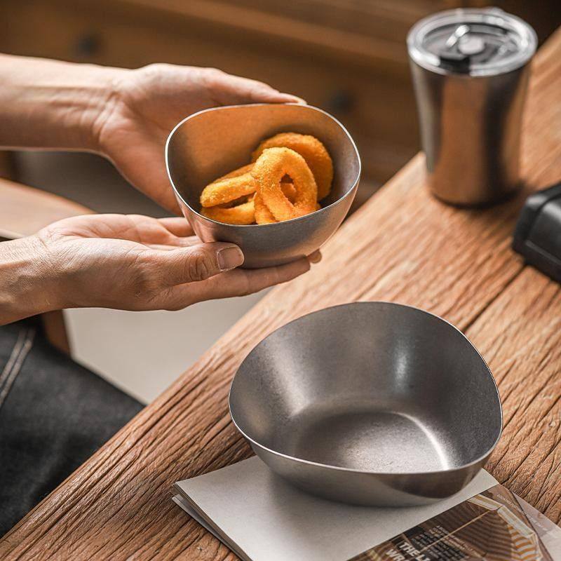 美式复古餐具不锈钢西餐餐厅薯条碗沙冰碗水果沙拉碗酸奶碗燕麦碗