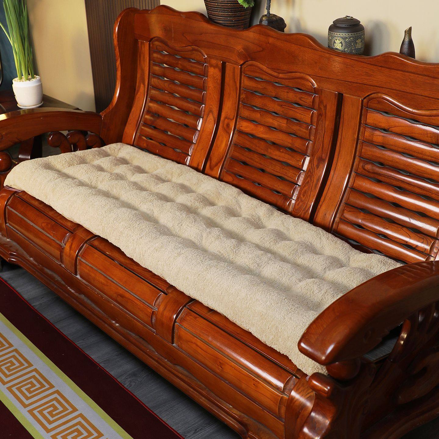 秋冬加厚8厘米防滑四季通用沙发椅长椅坐垫老式三人单人红木坐垫,居家布艺,沙发垫,淘宝优惠券,粉丝福利购,淘宝优惠卷