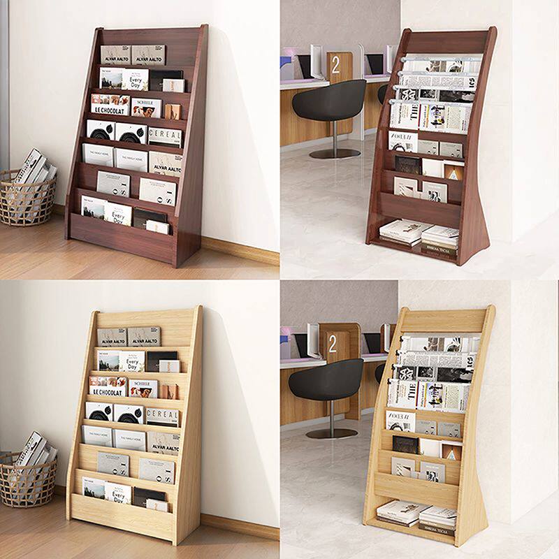 木质办公室报刊架立式报纸书报杂志架宣传册折页展示架书刊置物架