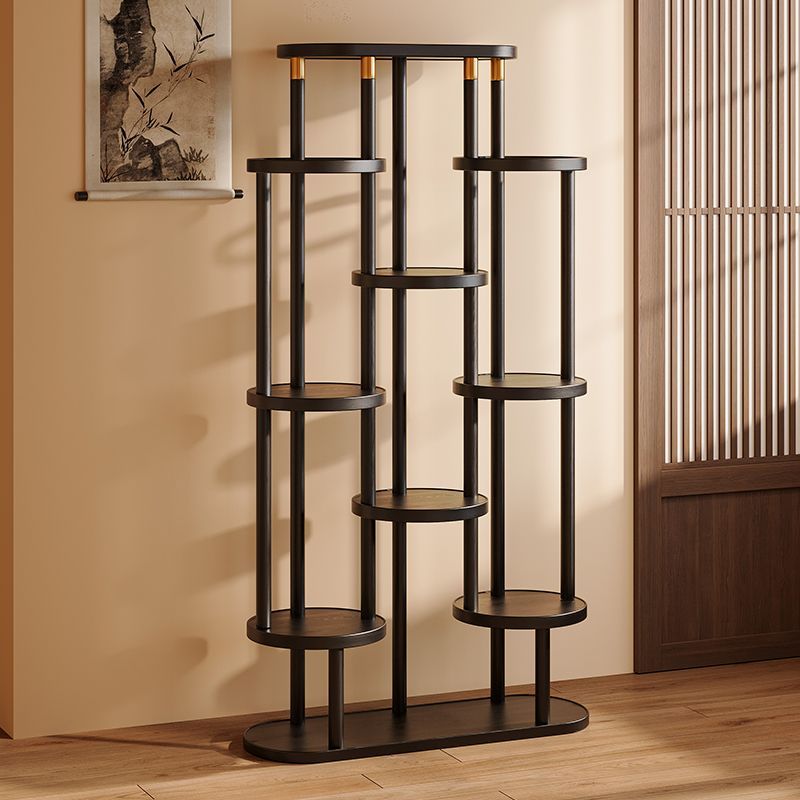 多层多宝阁客厅落地式复古博古架阳台实木中式小型置物架展示架子