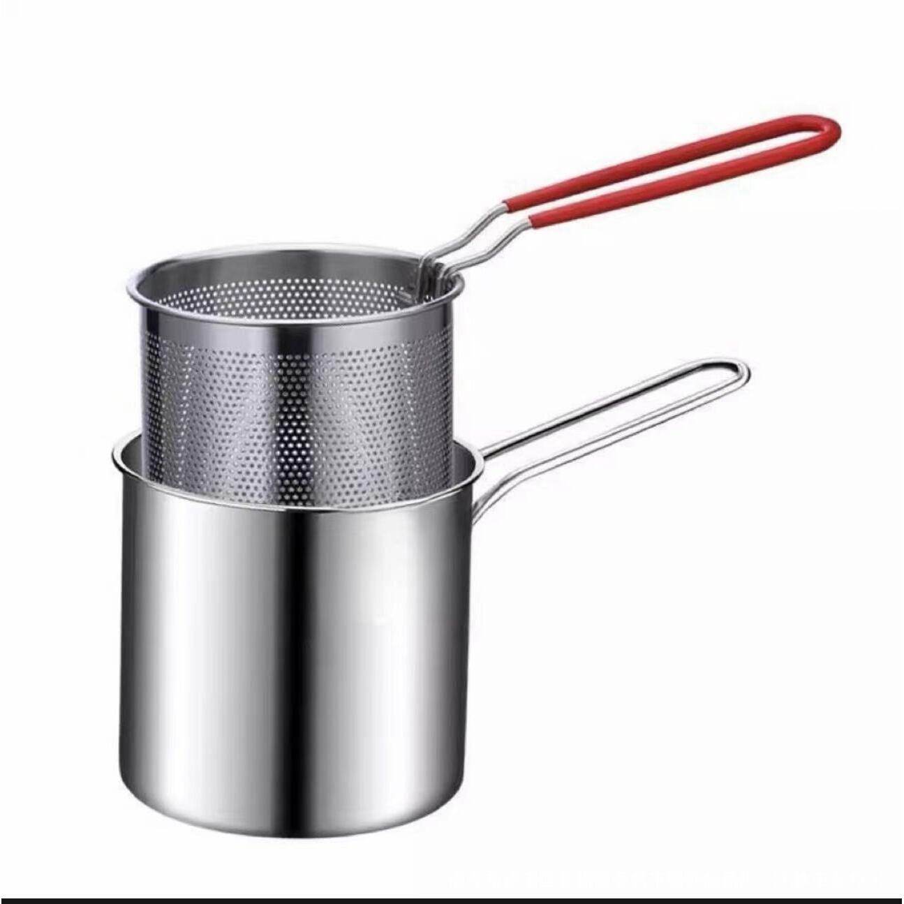 不锈钢油炸锅家用小炸串锅带滤网电磁炉省油多功能小炸锅省油神器,厨房/烹饪用具,炒锅,淘宝优惠券,粉丝福利购,淘宝优惠卷