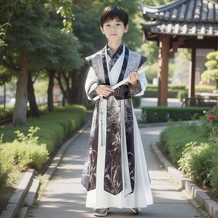 男童汉服2025新款中秋节儿童唐装男孩新中式古装小少爷国风古风