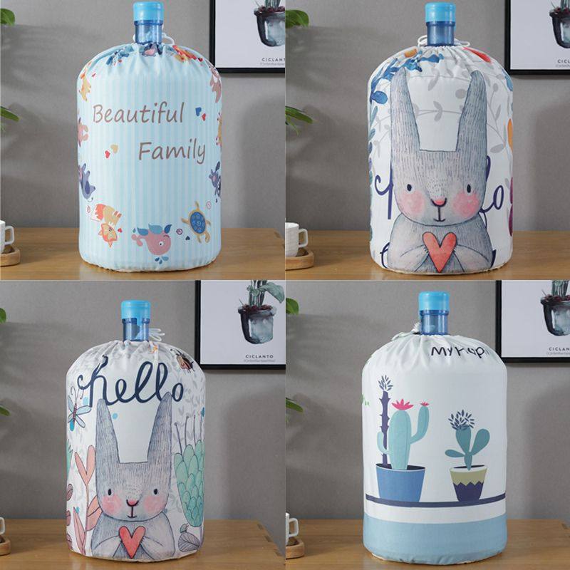 桶装水遮丑神器上开口卡通饮水机罩防尘罩家用客厅韩式标准桶布艺