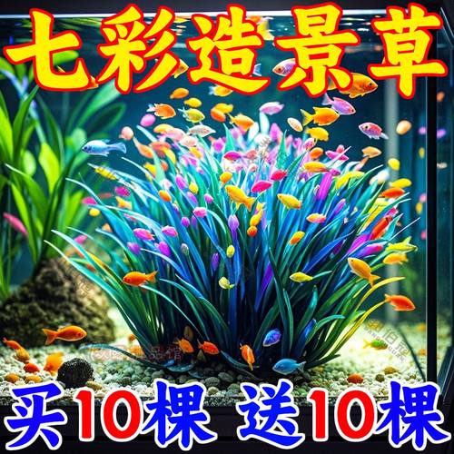 鱼缸造景装饰仿真水族水草海草水族箱布景塑料植物摆件假花套餐
