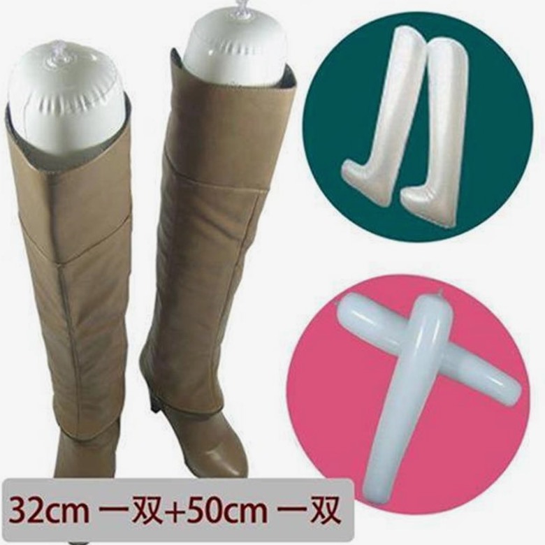 日式长筒鞋靴充气定型马靴撑优质塑料加长靴架吹气鞋撑一对装鞋塞