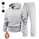 Hoodies Set Coat With Winter Autumn Lined Men FLeece