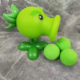 冰西瓜绿西瓜投手玉米甜椒能发光儿童玩具男孩豌豆荚巨人僵尸手办