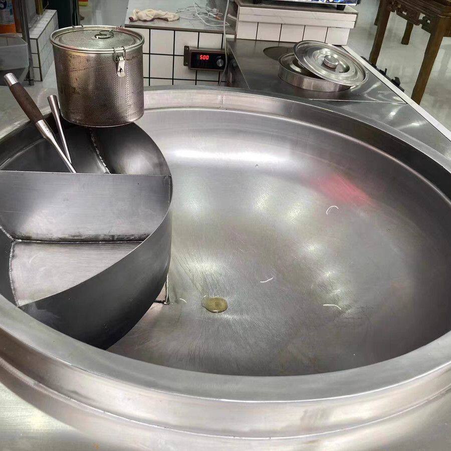 商用牛羊肉汤锅牛肉粉面鸳鸯大锅灶304不锈钢商用电高锅明档出汤