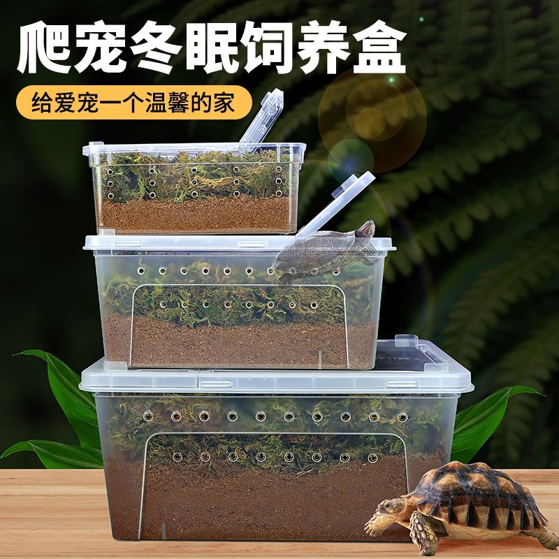 乌龟冬眠盒子用品全套过冬爬宠饲养盒小宠两用加厚草龟保湿透气箱