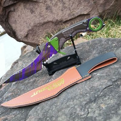 暗区突围周边急袭弯刀枪色带皮套21cm金属玩具武器摆件模型手办