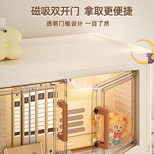 桌面收纳盒多层办公室工位耐用书桌上收纳柜子文具零食杂物置物架