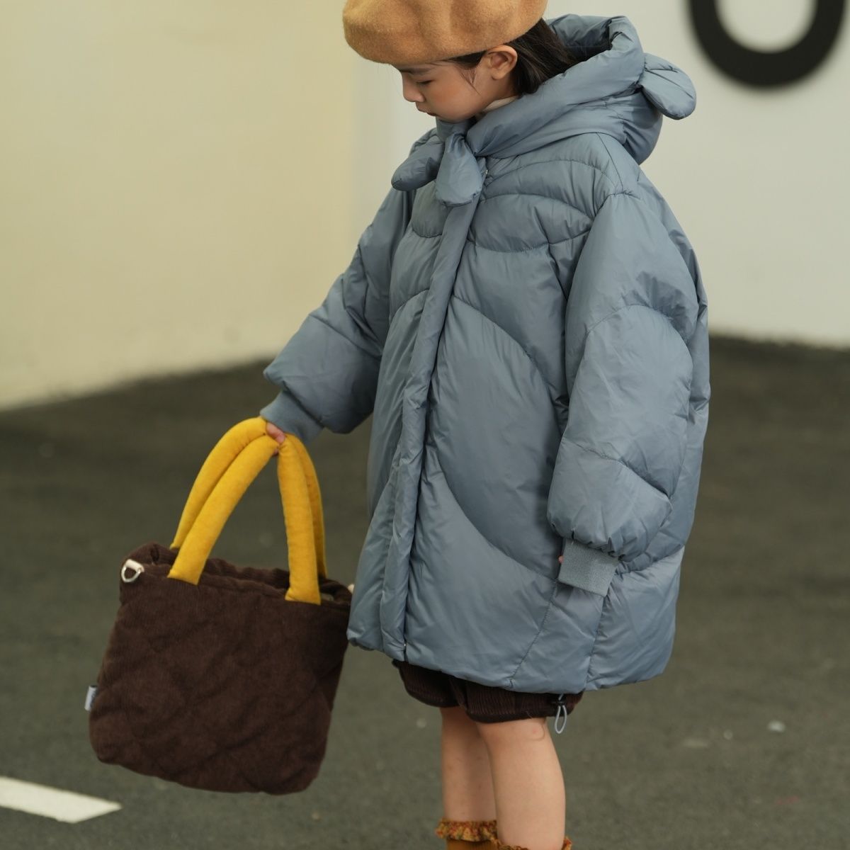 韩国儿童学生休闲中长款保暖男女童宝宝羽绒服冬季外套童宽松江南