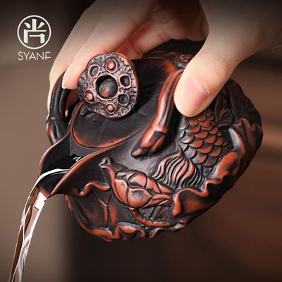 紫砂茶壶手抓壶防烫泡茶专用单壶家用复古手工泡茶一人饮功夫茶壶