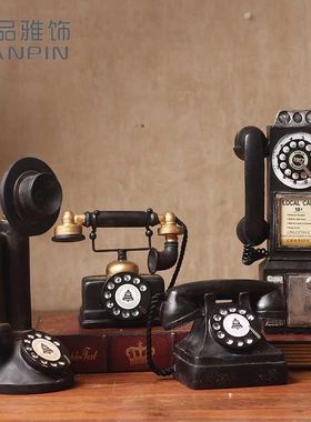 黑科技桌面摆件客厅摆件复古大气办公室书房电话机现代简约放映机