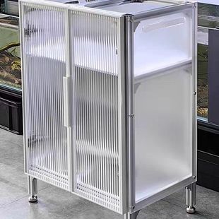 鱼缸架铝型材钢化玻璃柜门定制客厅养鱼水族箱铰链门防水简易安装