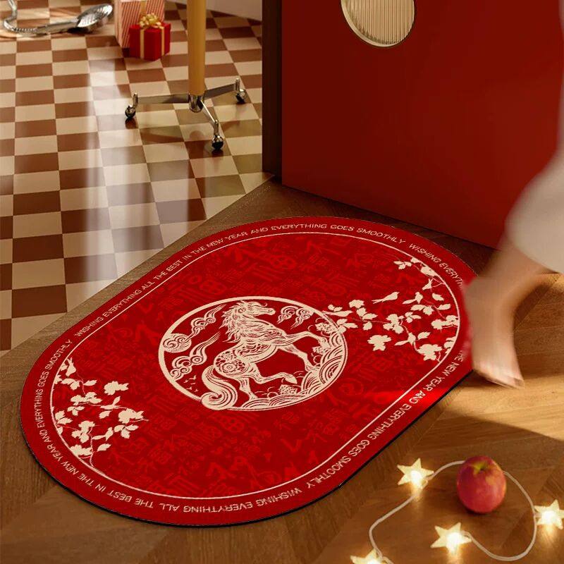 入户门地垫入户门垫门口进门脚垫地毯2025新年家用大门口喜庆垫子,居家布艺,地毯,淘宝优惠券,粉丝福利购,淘宝优惠卷