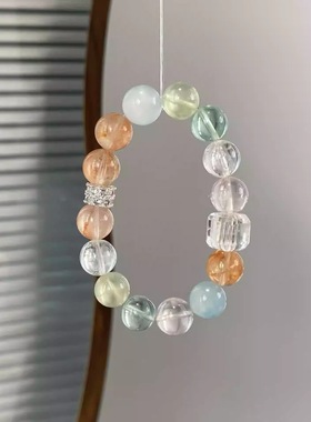 天然水晶多宝手链女款招财转运珠小众设计感高级轻奢手饰礼物原创