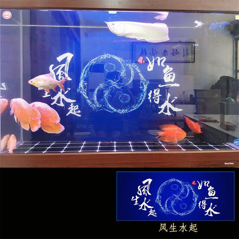 鱼缸背景贴纸3d立体背景图高清水族鱼缸壁纸造景装饰画5d立体单面