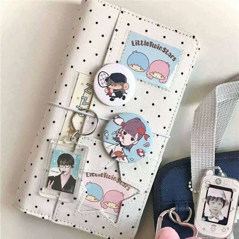 韩系ins波点牛仔A6活页手账本笔记本高颜值随身diy记事日记本子,模玩/动漫/周边/娃圈三坑/桌游,动漫徽章/立牌,淘宝优惠券,粉丝福利购,淘宝优惠卷