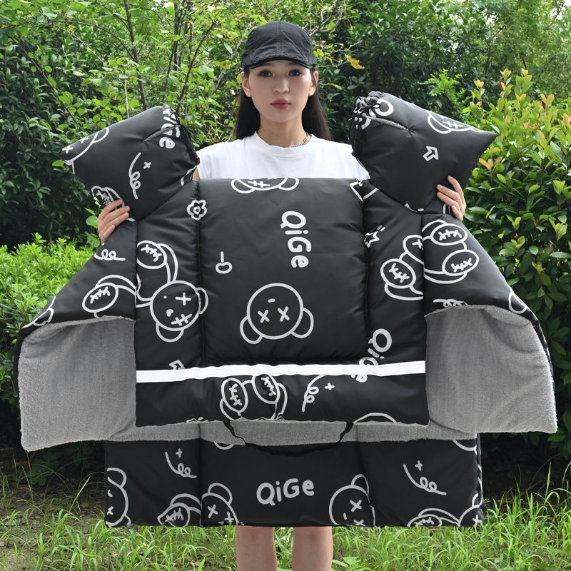 电动车挡风被冬季电瓶摩托车三轮车挡风罩加绒加厚新款保暖防风罩