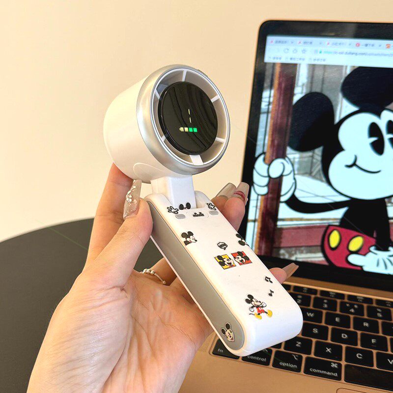 无叶风扇办公室桌面小型手持超静音大风力便携可挂脖随身涡轮风扇