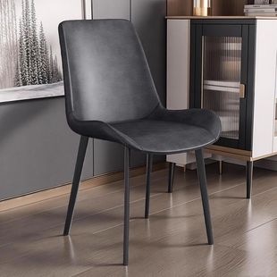 广东佛山网红餐椅实木意式轻奢简约皮椅2025新款椅子靠背椅餐桌椅