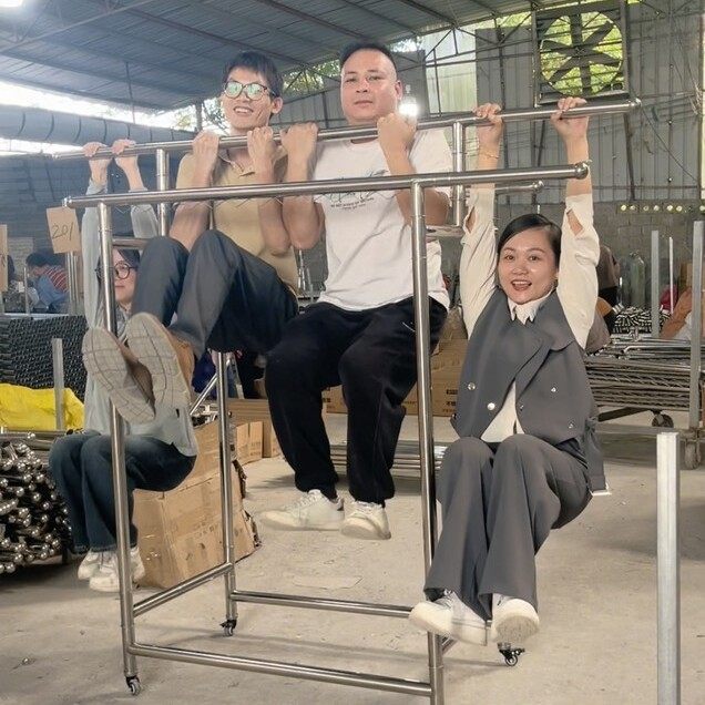 （承重1000斤）202材质晾衣架不锈钢晾衣架可折叠可伸缩加固加厚