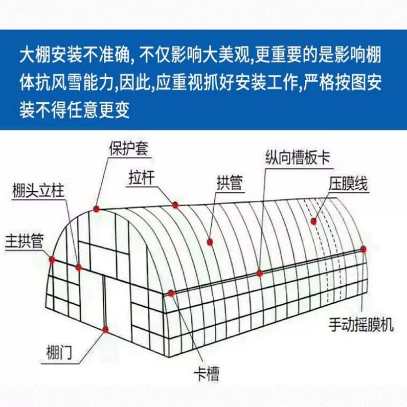 大棚骨架全套养殖大棚全套种植大棚温室养鸡羊猪牛棚蔬菜大棚钢管