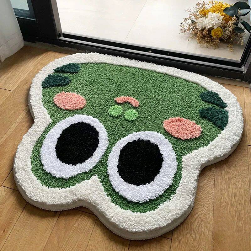 卫生间脚垫浴室防滑吸水洗手间门口速度地垫卡通毛绒可爱地毯家用