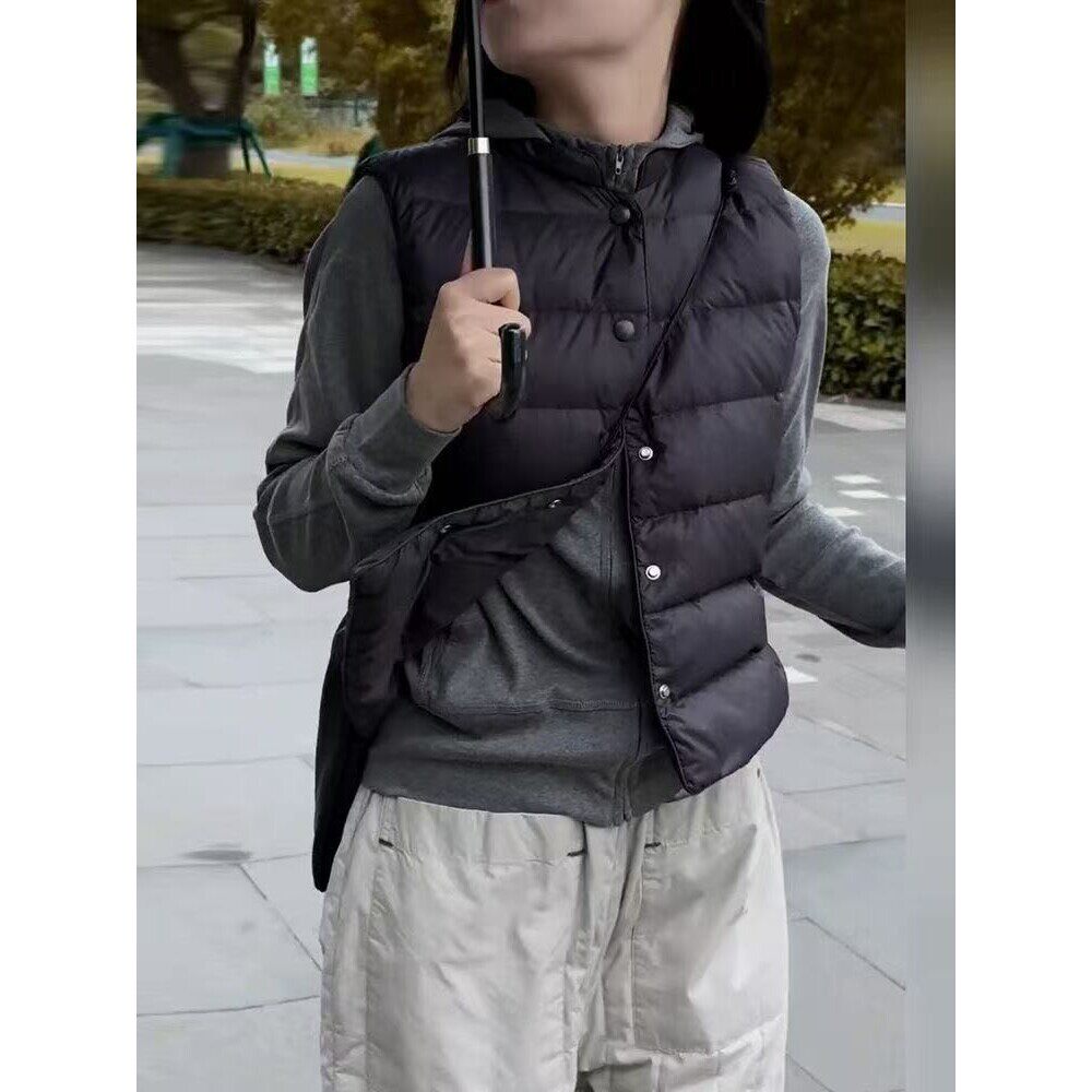 韩系时尚潮流保暖马甲棉服女冬季新款无袖宽松显瘦通勤百搭外套潮