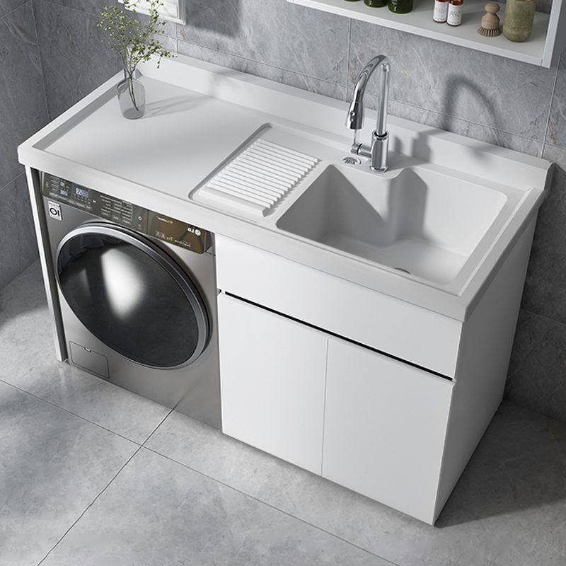 德国进口洗衣机柜一体阳台珍珠白洗衣池台盆带搓板伴侣滚筒洗衣柜,家装主材,洗衣机柜,淘宝优惠券,粉丝福利购,淘宝优惠卷