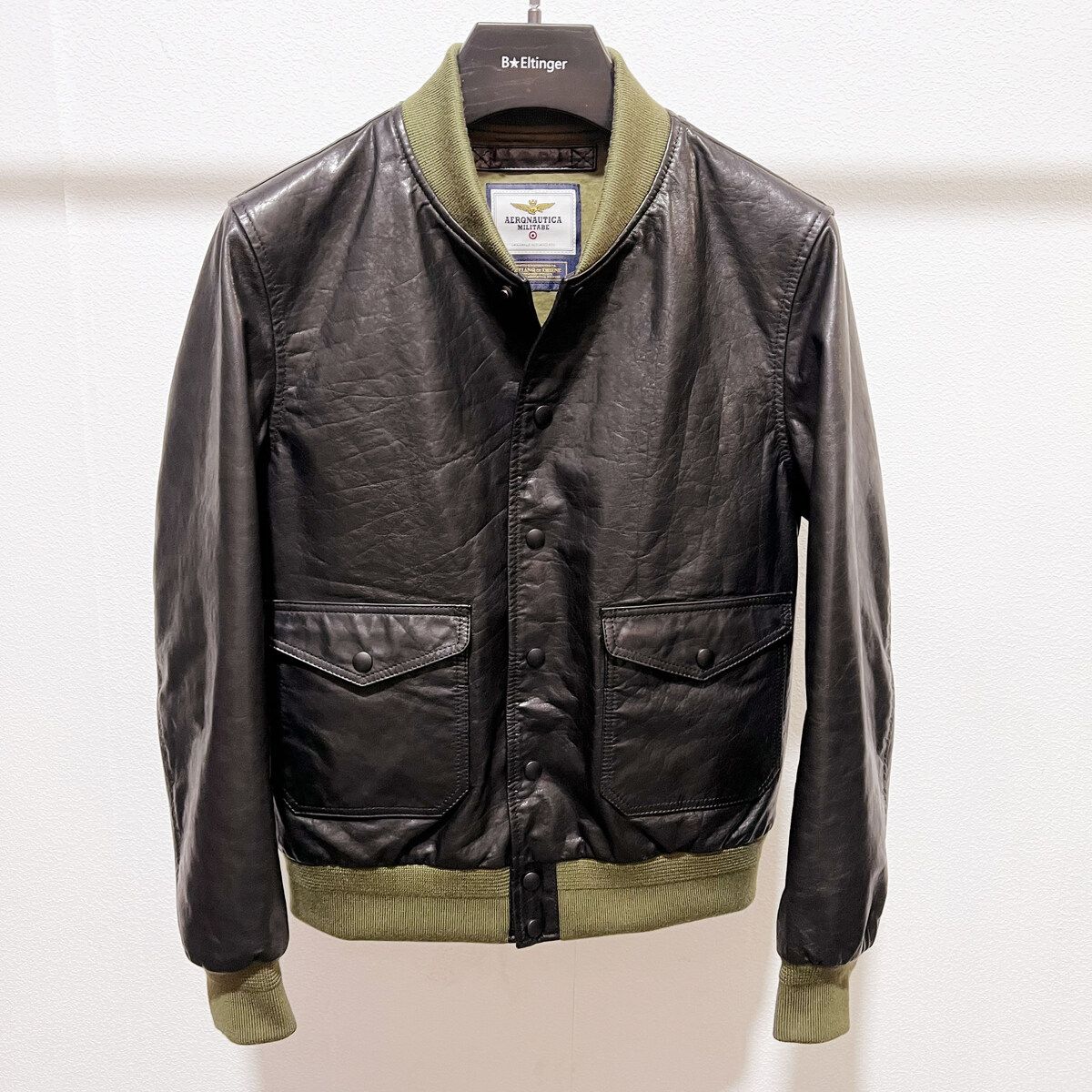 A1牛皮空军飞行外套夹克美式真皮皮衣男士复古阿美咔叽短款机车外