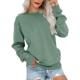 Sleeve Long Sweatshirt Crew Cute Womens Neck Casual