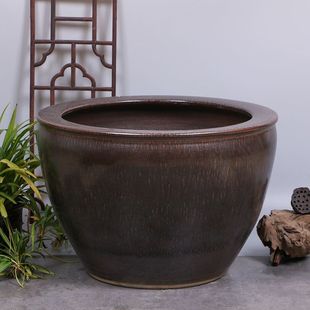 景德镇陶瓷大缸锦鲤金鱼缸仿古特大号荷花缸庭院大水缸招财狮耳缸