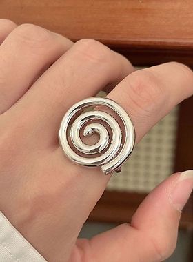 European and American Fashion Metal Spiral Rings for Men and