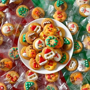 圣诞饼干独立包装 节裱花创意卡通小搞怪趣味糖霜解馋小学生礼物