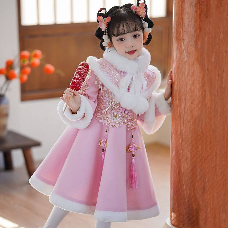 拜年服女童冬装儿童汉服冬款加厚中国风古风新年衣服宝宝过年服冬,童装/婴儿装/亲子装,唐装,淘宝优惠券,粉丝福利购,淘宝优惠卷