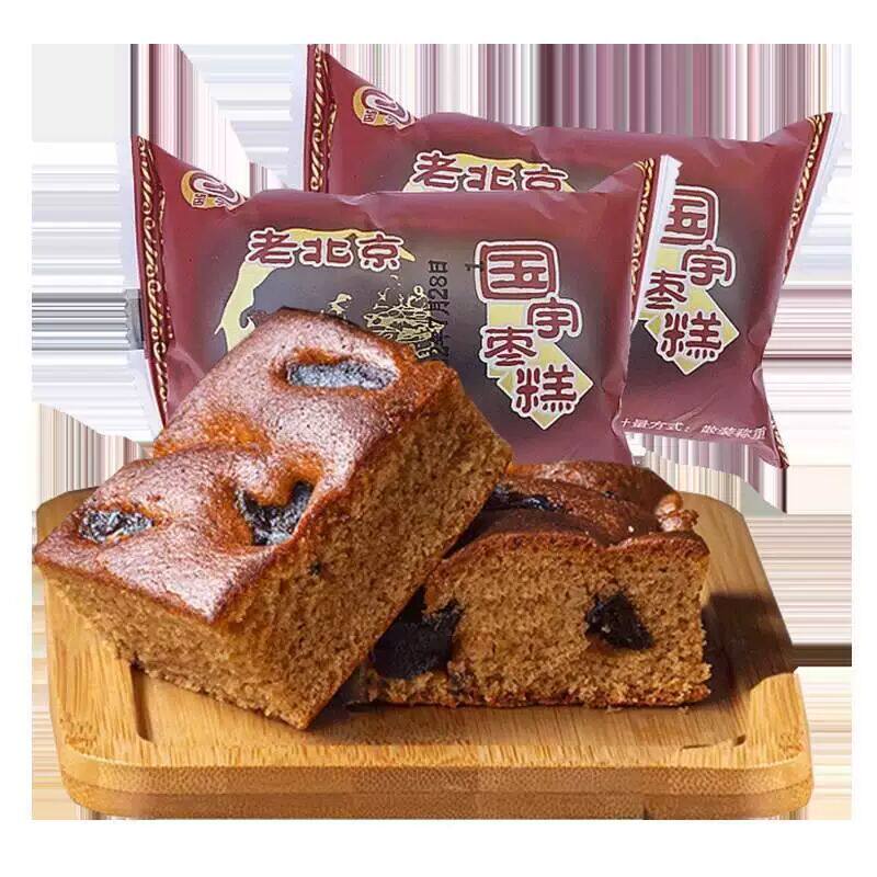 老北京国宇枣糕整箱字面包500g核桃枣泥蛋糕早餐点心小零食