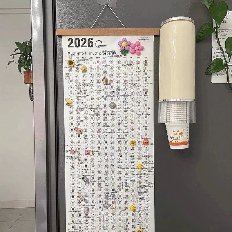挂历2026年家用挂墙自律打卡新款马年日历日程计划表单张年历表