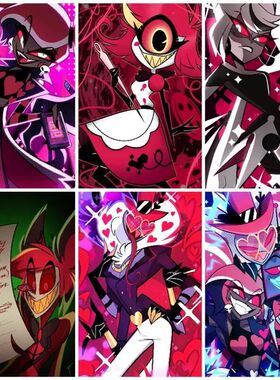 美谷散货地狱客栈hazbin hotel签名海报大海报vox三v阿拉斯托海报
