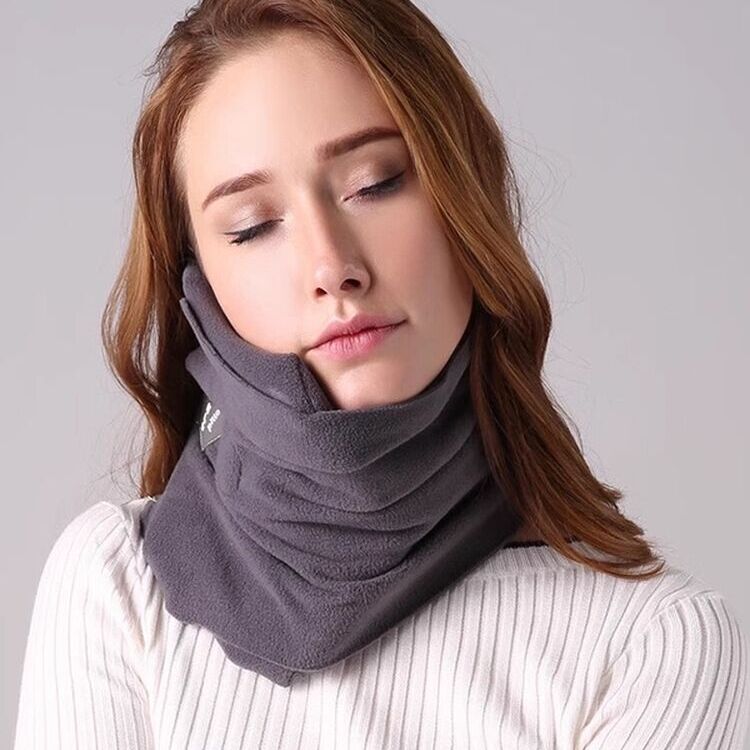 旅行靠枕午睡支撑靠枕 成人围脖枕磁布颈椎颈部便携飞机睡觉神器