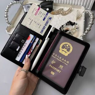 高颜值防盗刷钱包可放护照卡包一体旅行机票夹登机牌收纳包护照夹