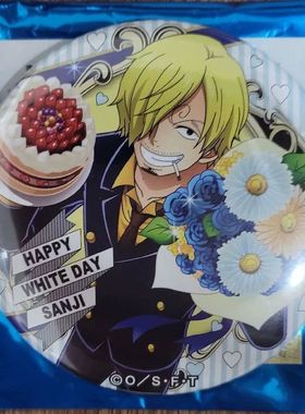 日版谷子徽章海贼王有原袋ONE PIECE 山治 白色情人节吧唧